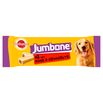 Pedigree Jumbone Medium met rund & gevogelte hondensnack 4 x 180 g