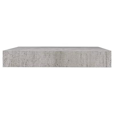 Wandschappen 2 st zwevend 23x23,5x3,8 cm MDF betongrijs