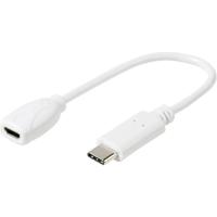 Vivanco Mobiele telefoon Adapter [1x Micro-USB-bus - 1x USB-C 2.0 stekker] DCAVVUSBCMB02W 20.00 cm Universeel - thumbnail