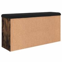 Schoenenbank 102x32x50 cm bewerkt hout gerookt eikenkleurig - thumbnail