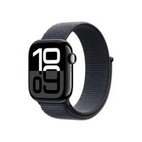 Apple Watch Series 10 (GPS + Cellular 42 mm) Smartwatch - Kast van gitzwart aluminium - Inkt geweven sportbandje. Conditie bijhouden, Ecg-app, always on Retina-display, CO₂-neutraal - thumbnail