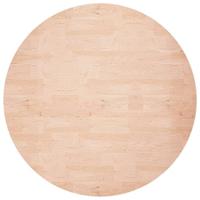 Tafelblad rond 70x1,5 cm onbehandeld massief eikenhout - thumbnail