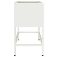 VidaXL Verhoogde tuin plantbak wit 60 x 26 x 45 cm staal - thumbnail