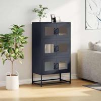 Hoge kast 68x39x123 cm staal antracietkleurig - thumbnail