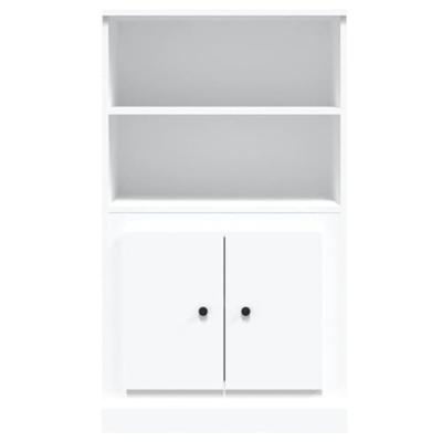 Hoge kast 60x35,5x103,5 cm bewerkt hout wit