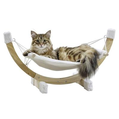 Witte Siesta hangmat voor cat - thumbnail