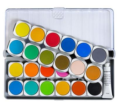 Eberhard Faber ef-578324 verfdoos winner 24 kleuren + mengpalet