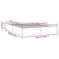Bedframe massief hout zwart 120x190 cm 4FT Small Double - thumbnail