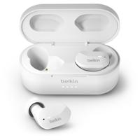 Belkin AUC001btWH SoundForm True Wireless Earbuds (Bluetooth-oordopjes voor iPhone, Samsung, Google, bedieningsknoppen, draagbaar oplaadhoesje, 24 uur luistertijd, ruisisolatie, zweetbestendig, wit),Eén maat,Kleur: wit - thumbnail