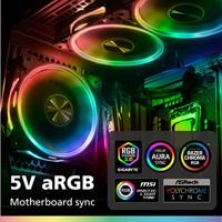 Akasa SOHO AR12 Computer behuizing Ventilator 12 cm Zwart 3 stuk(s) - thumbnail