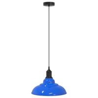 Hanglamp in hoogte verstelbaar E27 31 cm metaal donkerblauw - thumbnail