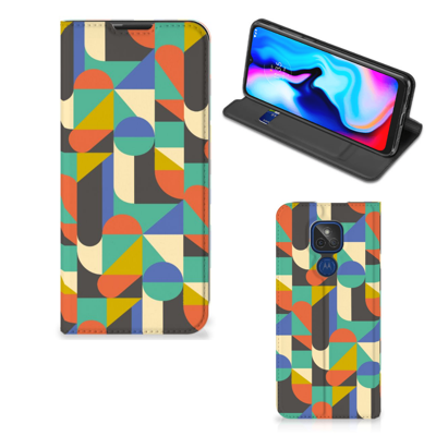 Motorola Moto G9 Play | Hoesje met Magneet | Funky Retro Motorola Moto G9 Play | Hoesje met Magneet | Funky Retro