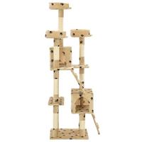 VidaXL Kattenkrabpaal met sisal krabpalen 170 cm pootafdrukken beige - thumbnail