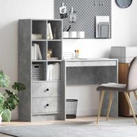 Bureau met lade 2 pcs Beton Grijs - thumbnail