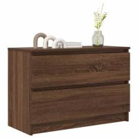 Tv-meubel 80x35x54 cm spaanplaat bruin eikenkleurig - thumbnail