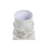 Set van opstapelbare opbergboxen DKD Home Decor Beige Groen Karton (37,5 x 37,5 x 18 cm) - thumbnail
