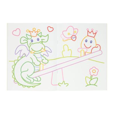 Mondikaarten Dikke lijnen kleurboek color - draak