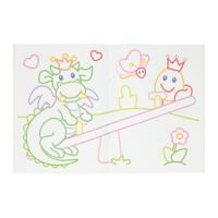 Mondikaarten Dikke lijnen kleurboek color - draak - thumbnail