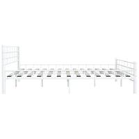 Bedframe metaal wit 180x200 cm - thumbnail