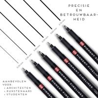 Talens • pigment fineliner set compleet, 6 stuks - thumbnail