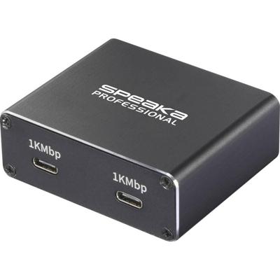SpeaKa Professional SP-GNS-240 Splitter 2 poorten USB-C 1 GBit/s USB-stroomverzorging