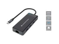 Conceptronic DONN14G laptop dock & poortreplicator Bedraad USB 3.2 Gen 1 (3.1 Gen 1) Type-C Grijs - thumbnail