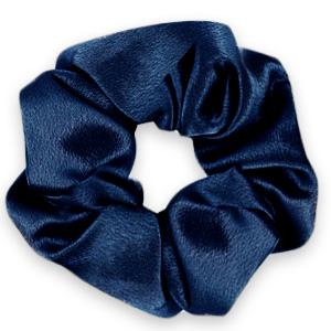 scrunchie Zijde Deep blue