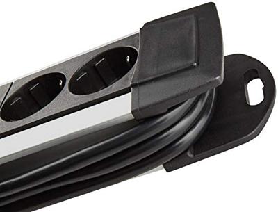Stekkerdoos Premium-Alu-Line 10-Wegs 3.00 m Aluminium/Zwart - Geaard
