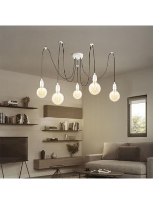 Light depot - plafondkap metaal 5 lichts - wit - Outlet