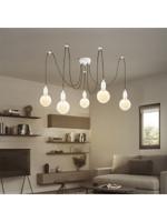 Light depot - plafondkap metaal 5 lichts - wit - Outlet - thumbnail