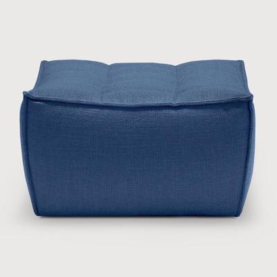 Ethnicraft Hocker 'N701' 70 x 70cm, kleur Blauw Ethnicraft Hocker 'N701' 70 x 70cm, kleur Blauw