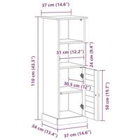 Badkamerkast met opslag VIGO Honingbruin 37 x 34 x 110 cm - thumbnail