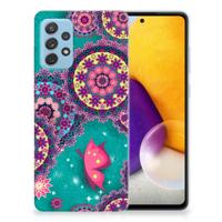 Samsung Galaxy A72 Hoesje maken Cirkels en Vlinders - thumbnail