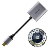 Akasa AK-CR-10BK geheugenkaartlezer USB 3.2 Gen 2 (3.1 Gen 2) Type-C Zwart, Zilver - thumbnail