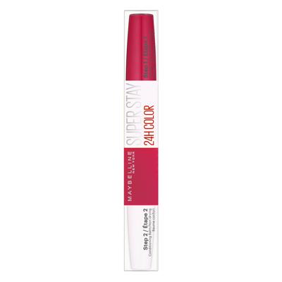 Maybelline SuperStay 24H Lipstick - 195 Raspberry - Rood - Langhoudende Glanzende Lippenstift - 9 ml