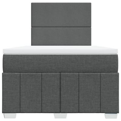 Boxspring met matras stof donkergrijs 120x200 cm - thumbnail