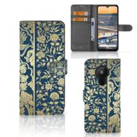Nokia 5.3 Hoesje Beige Flowers - thumbnail