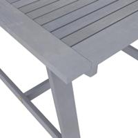 Tuintafel 88x88x74 cm massief acaciahout grijs - thumbnail