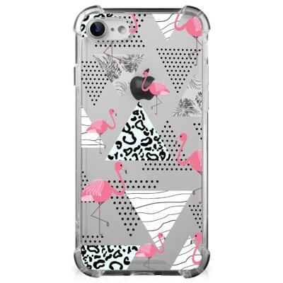 iPhone SE 2022/2020 | iPhone 8/7 Case Anti-shock Flamingo Triangle iPhone SE 2022/2020 | iPhone 8/7 Case Anti-shock Flamingo Triangle
