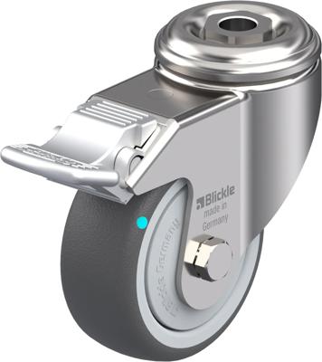 Blickle LKRXA-PATH 80KFD-FI Zwenkwiel met rem Wieldiameter: 80 mm Draagvermogen (max.): 120 kg 1 stuk(s)