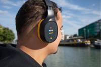 Konix Pac-Man Draadloze Bluetooth 5.3 hoofdtelefoon voor smartphones en tablets, 30 uur batterijduur - 3,5 mm jack-kabel - zwart en geel - thumbnail