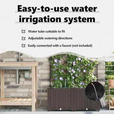 Tuin Bloempot 2 pcs Bruin Staal