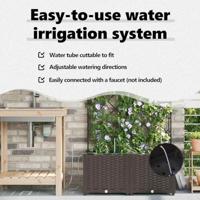 Tuin Bloempot 2 pcs Bruin Staal - thumbnail