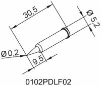 Ersa 0102PDLF02 Soldeerpunt Potloodvorm Grootte soldeerpunt 0.20 mm Inhoud: 1 stuk(s) - thumbnail