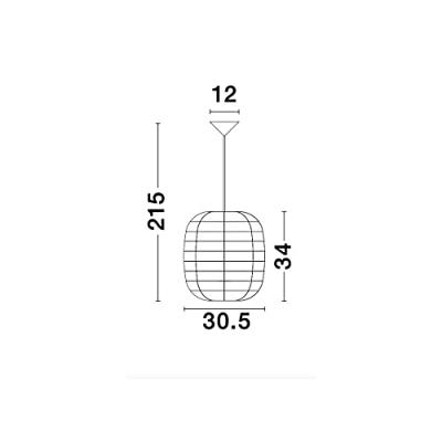 Lyora Rotan hanglampMelody Ø 30,5cm - 9858719