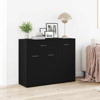 Dressoir Zwart Eiken 88x30x70 cm Engineered Wood - thumbnail