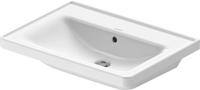 Wastafel Duravit D-Neo Met Rand Overloop Kraanvlak Zonder Kraangat 65 cm Hoogglans Wit - thumbnail