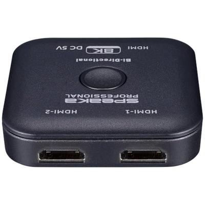 SpeaKa Professional SP-11990132 2 poorten HDMI-switch UHD 8K @ 60 Hz Bidirectioneel bruikbaar 7680 x 4320 Pixel SpeaKa Professional SP-11990132 2 poorten HDMI-switch UHD 8K @ 60 Hz Bidirectioneel bruikbaar 7680 x 4320 Pixel