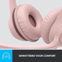 Logitech H390 On Ear headset Kabel Stereo Roze Ruisonderdrukking (microfoon) Headset, Volumeregeling, Microfoon uitschakelbaar (mute) Computer - thumbnail