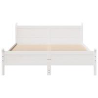 Bedframe zonder matras massief grenenhout wit 135x190 cm - thumbnail